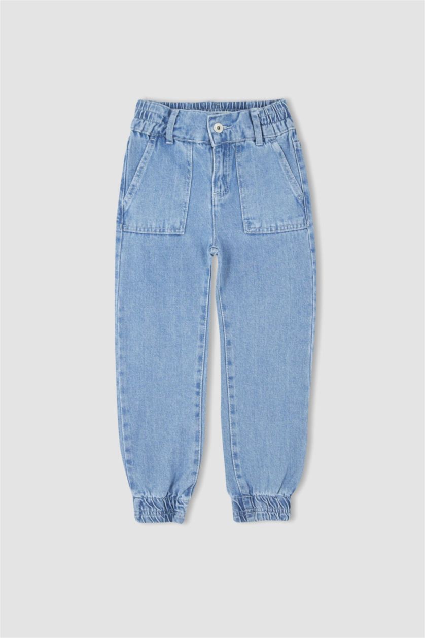 FILLES Bleu Jean Jogger Fille
