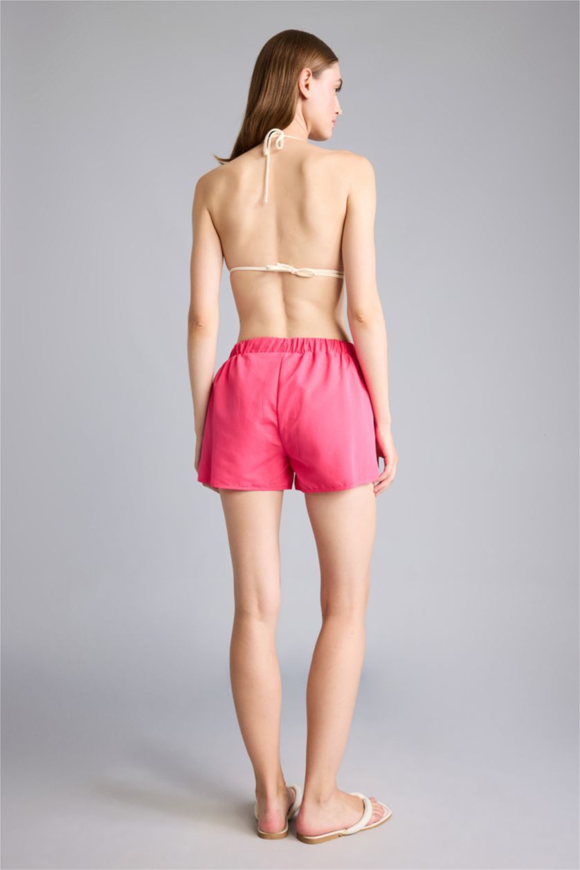 WOMAN Dark Pink Fall in Love Regular Fit Swim Shorts