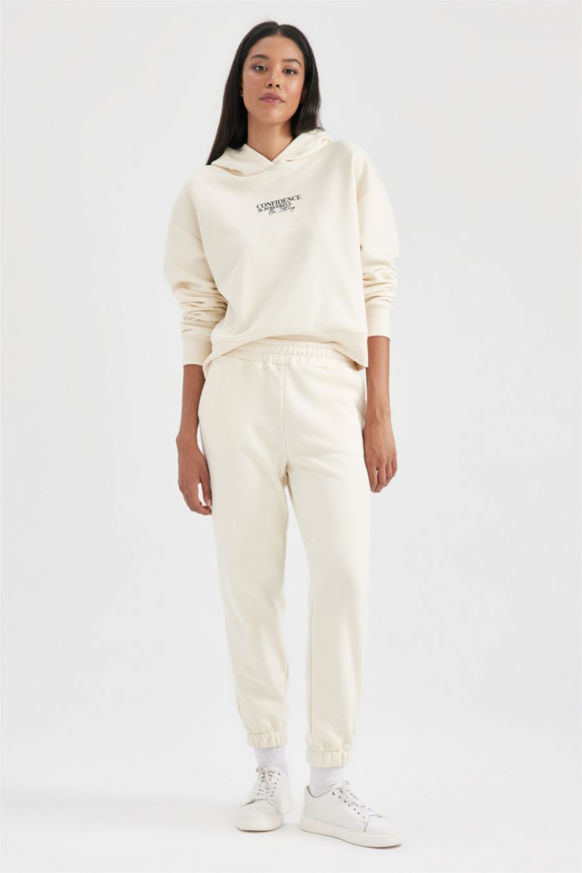 WOMAN Sand jogger Basic Thick Sweatshirt Fabric Trousers