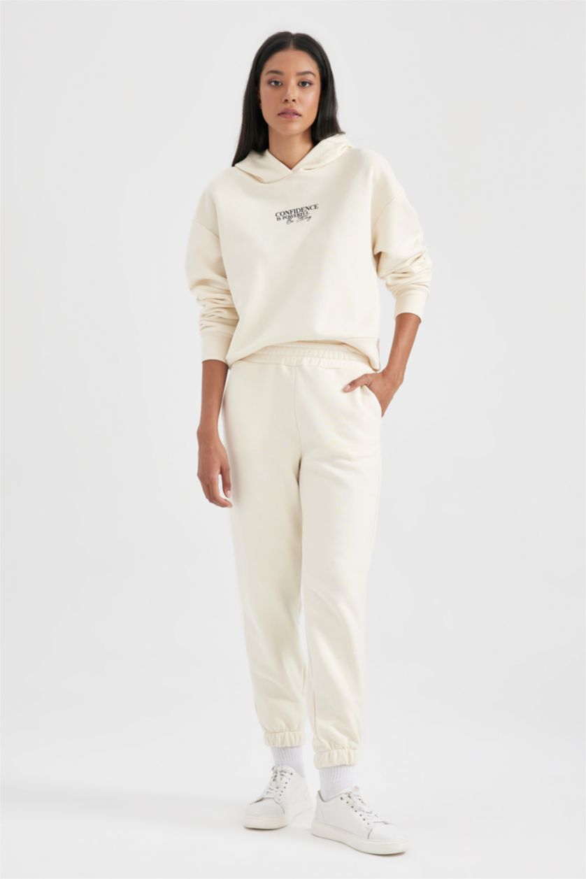 WOMAN Sand jogger Basic Thick Sweatshirt Fabric Trousers