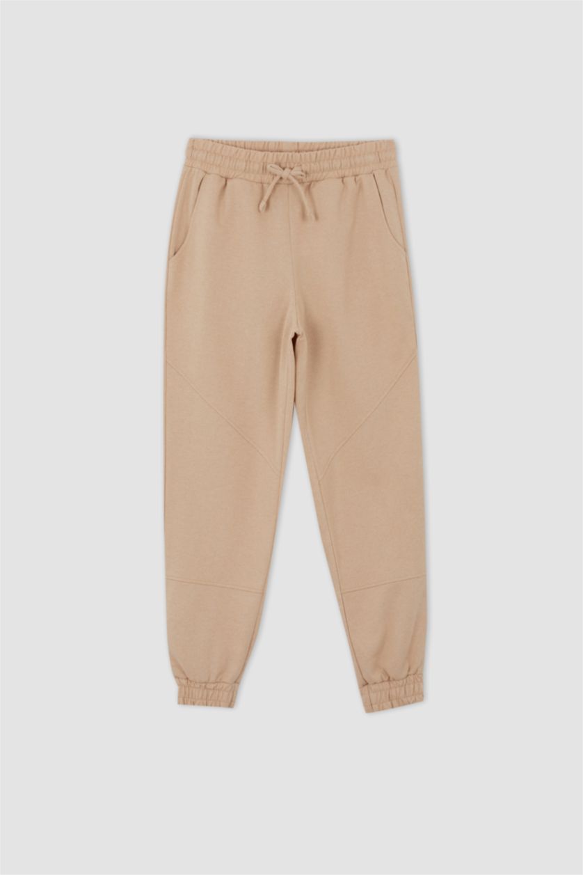 WOMAN Beige Melange Jogger Standard Fit Trousers