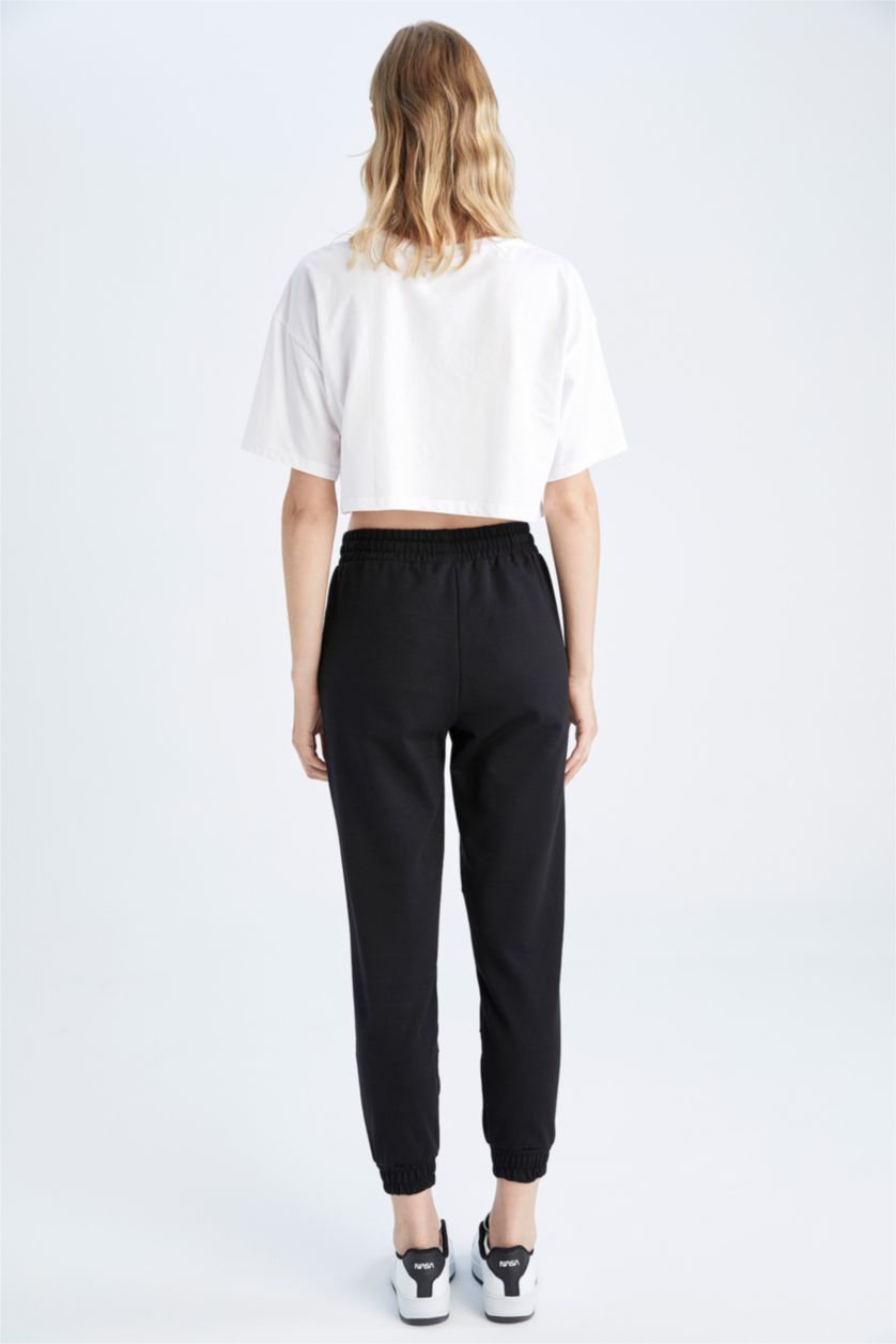 WOMAN Black Jogger Standard Fit Trousers