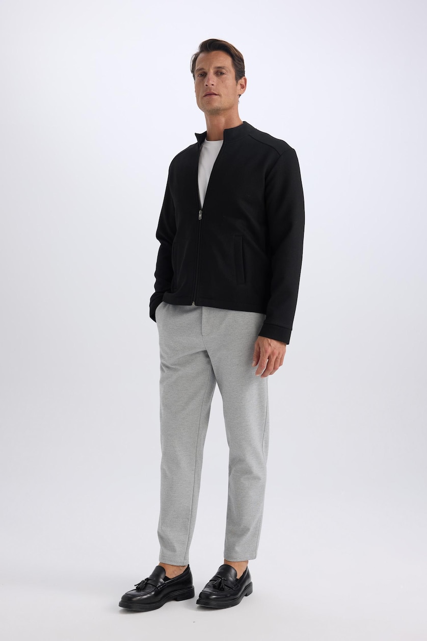 Men Grey Melange jogger Trousers