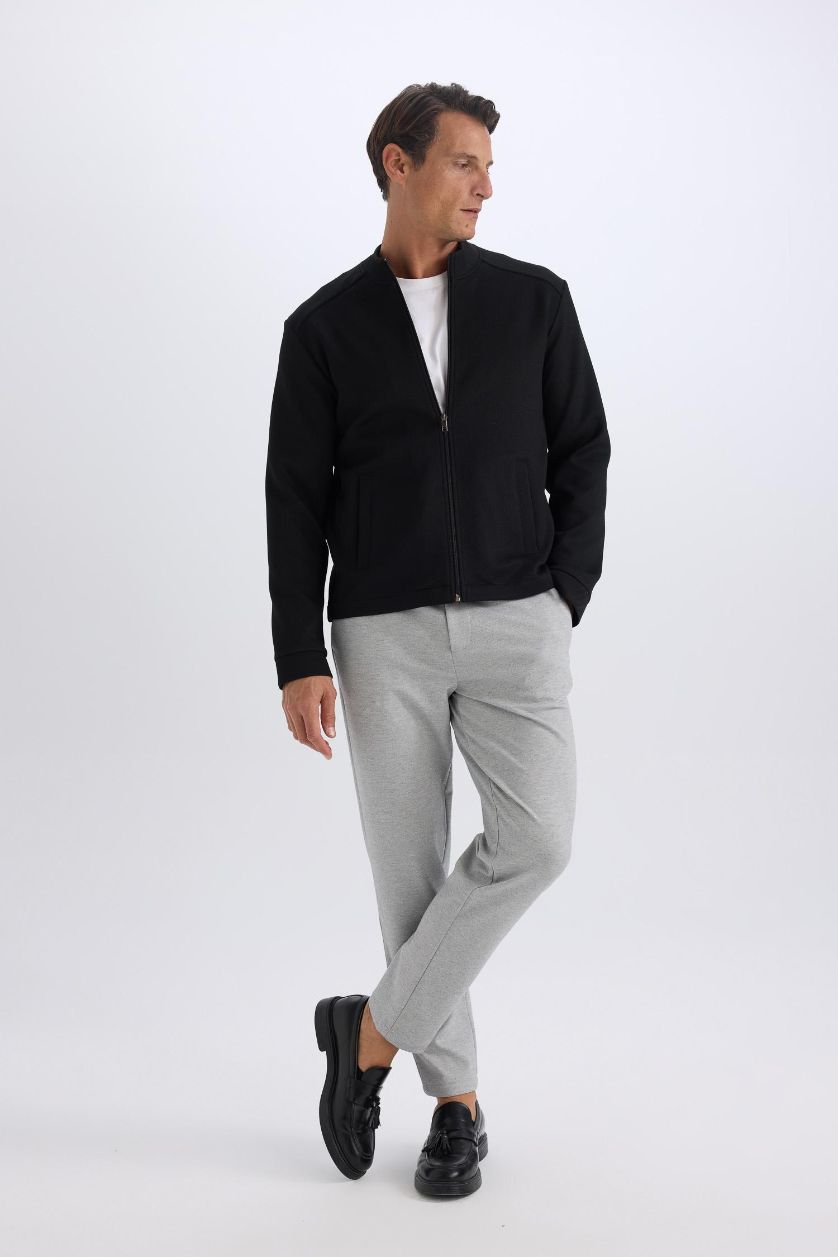 Мужчины Серый меланж Базовые брюки джоггеры