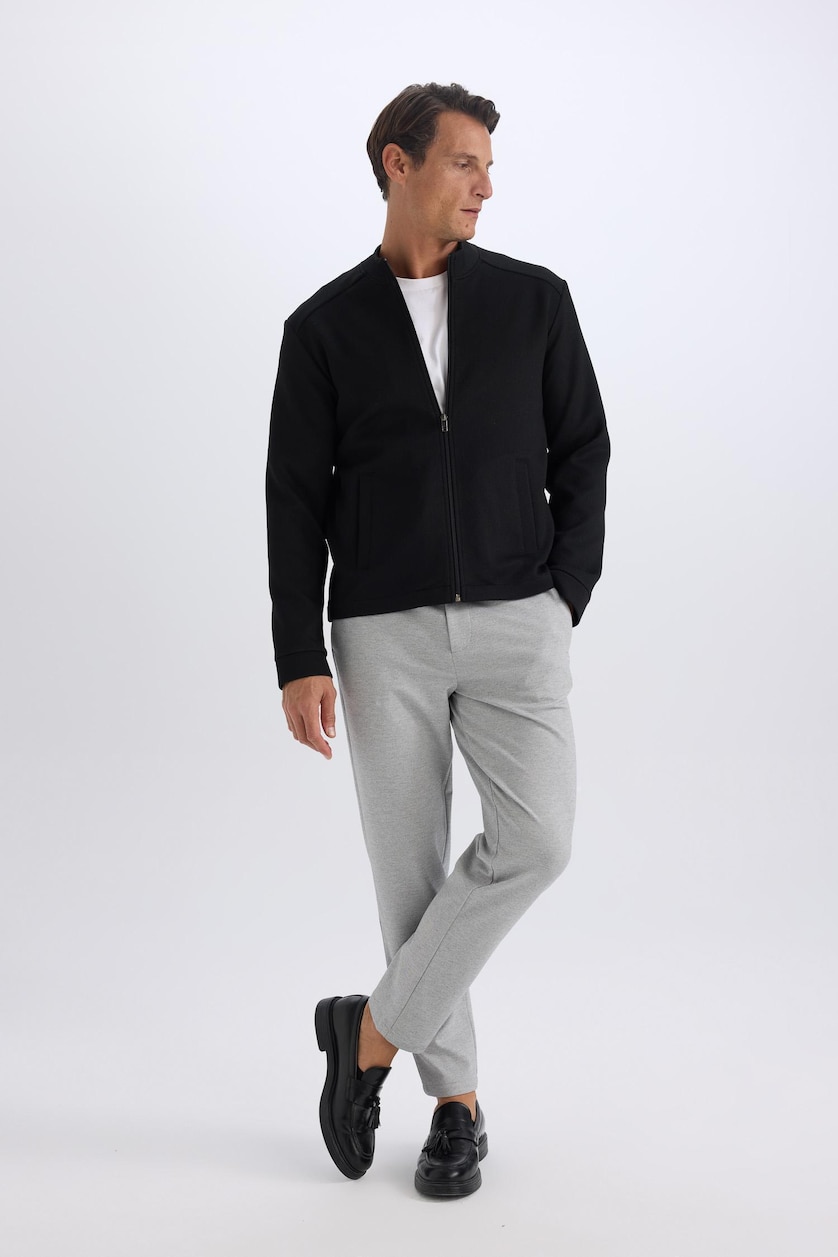 Men Grey Melange jogger Trousers