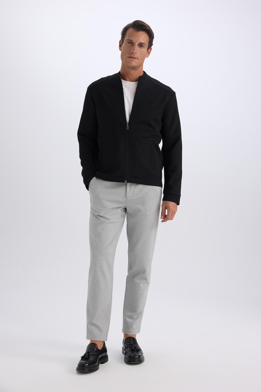 Men Grey Melange jogger Trousers