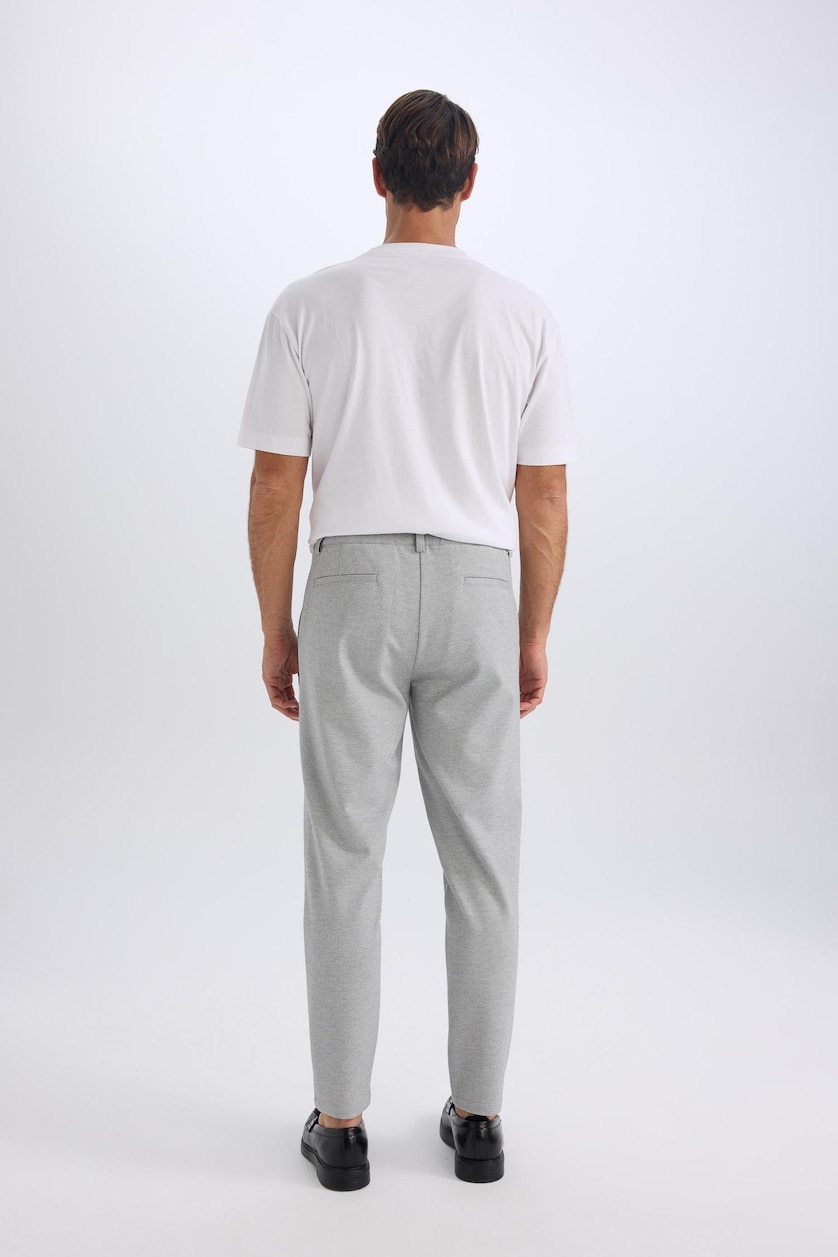 Men Grey Melange jogger Trousers