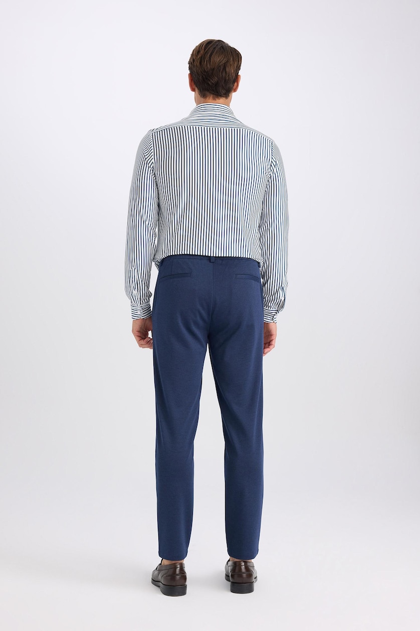 MAN Indigo Melange Basic Straight Leg Summer Fabric Joggers