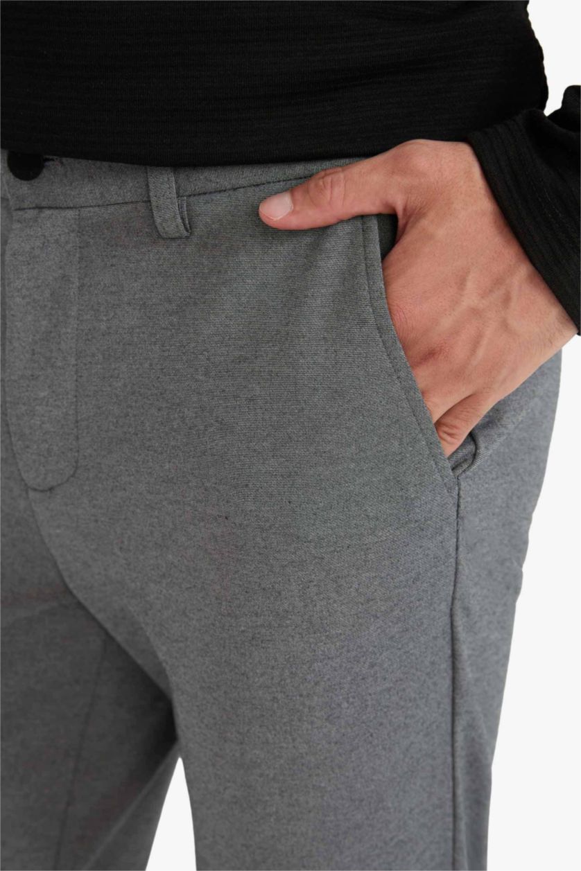 Erkek Antrasit Melanj Jogger Düz Paça Pantolon