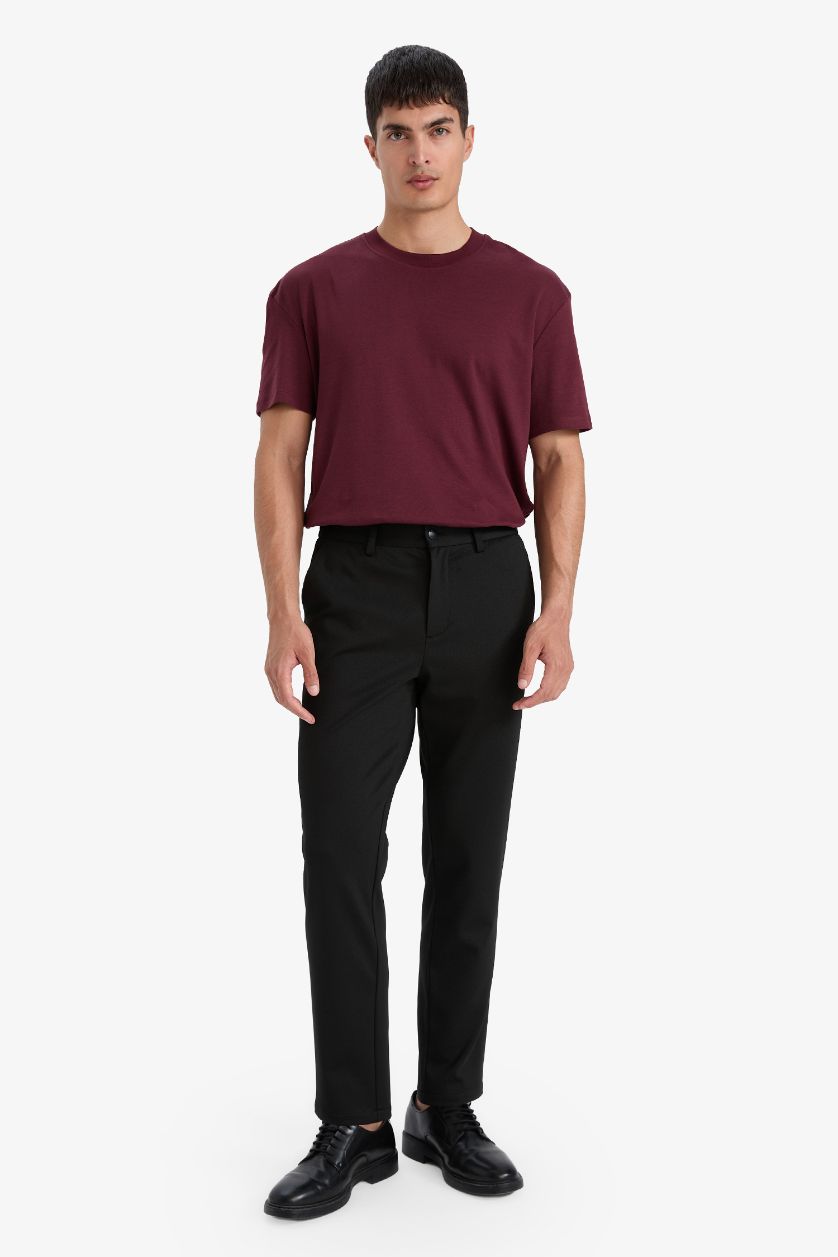 Erkek Siyah Tailored Fıt Pantolon