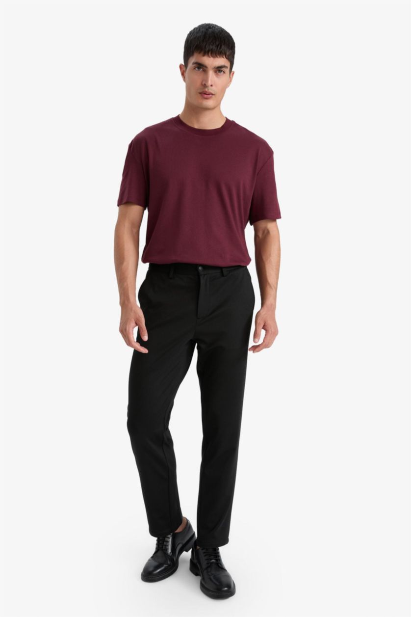 Erkek Siyah Tailored Fıt Pantolon
