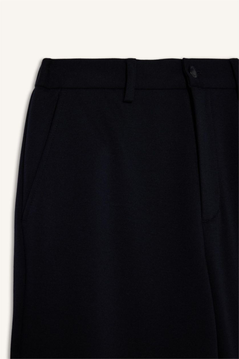 Erkek Lacivert Jogger Düz Paça Pantolon