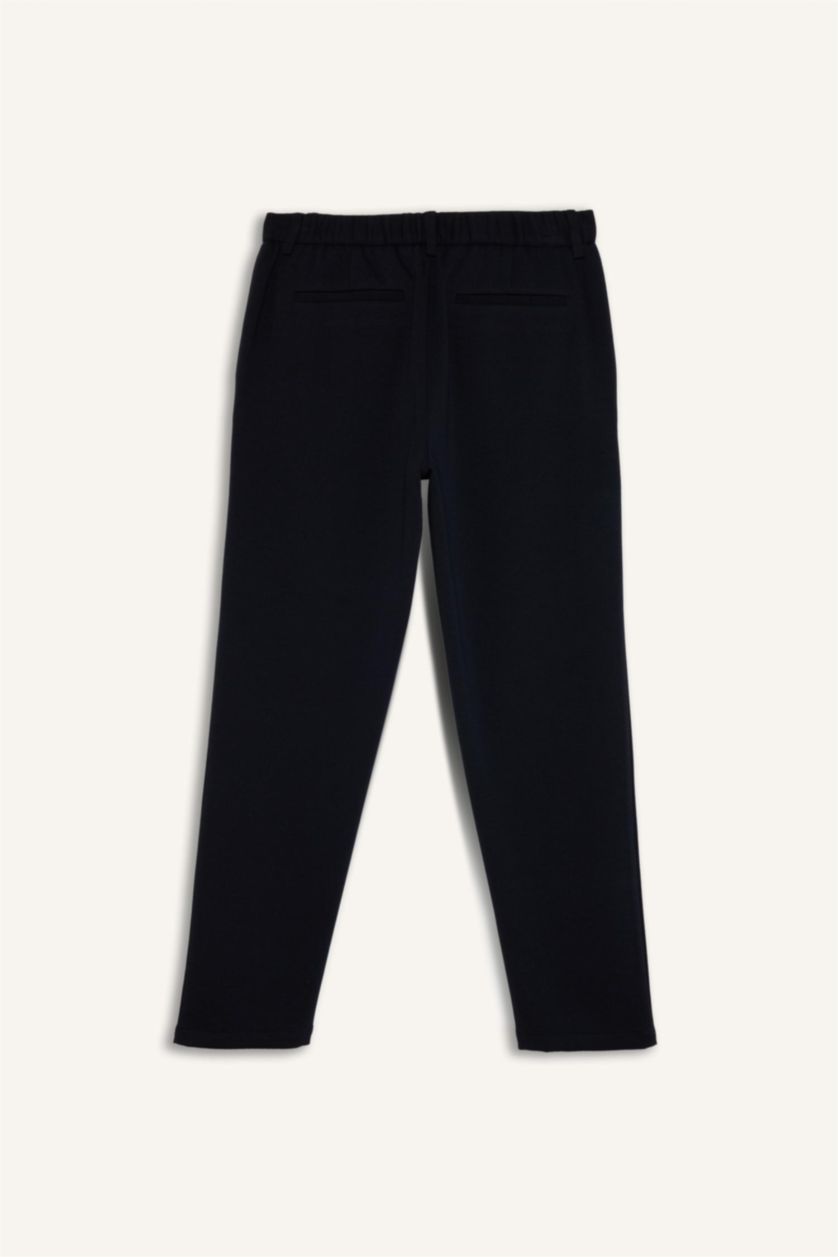 Erkek Lacivert Jogger Düz Paça Pantolon