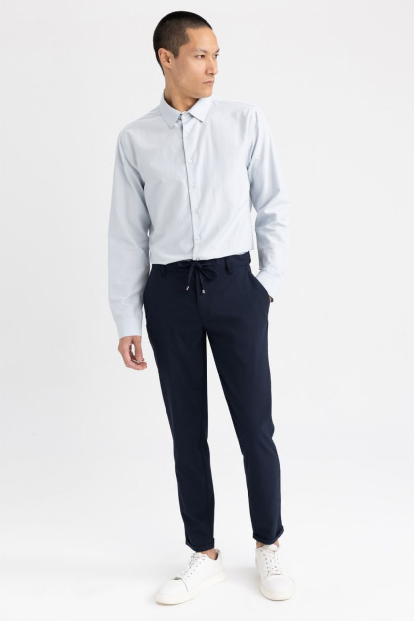 Erkek Lacivert Jogger Fıt Pantolon