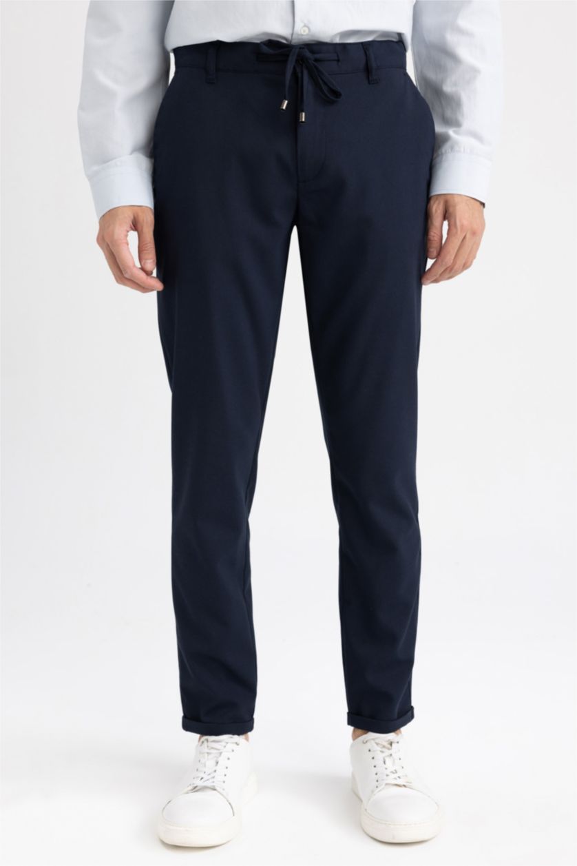 Erkek Lacivert Jogger Fıt Pantolon