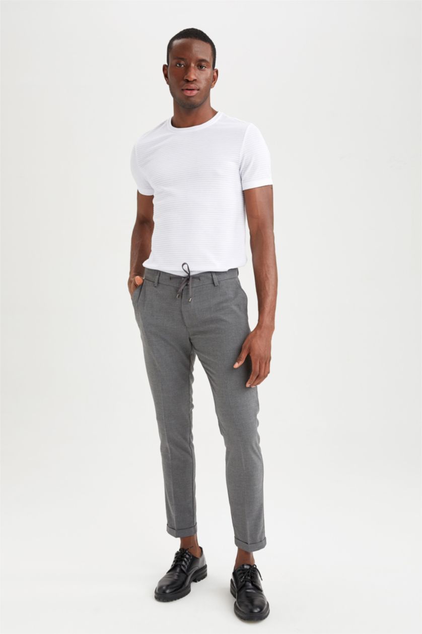 Erkek Gri Jogger Fıt Pantolon