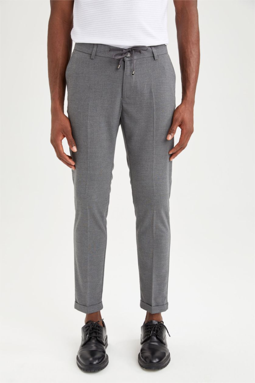 Erkek Gri Jogger Fıt Pantolon