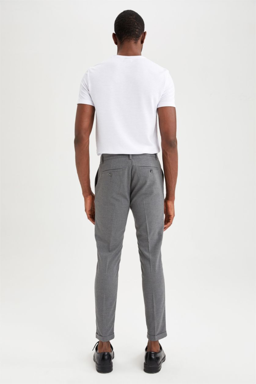 Erkek Gri Jogger Fıt Pantolon
