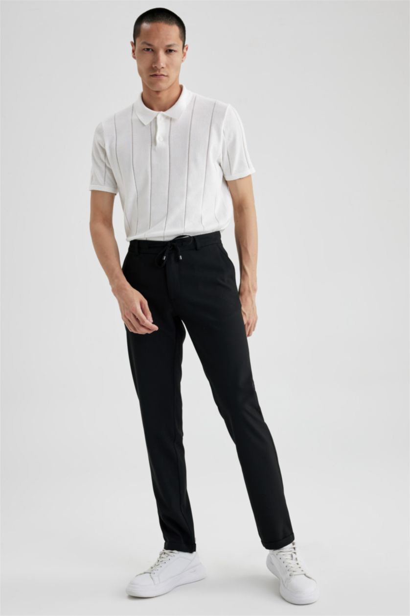 رجالي أسود بنطلون جوجر فيت