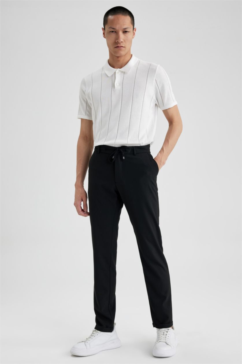 رجالي أسود بنطلون جوجر فيت