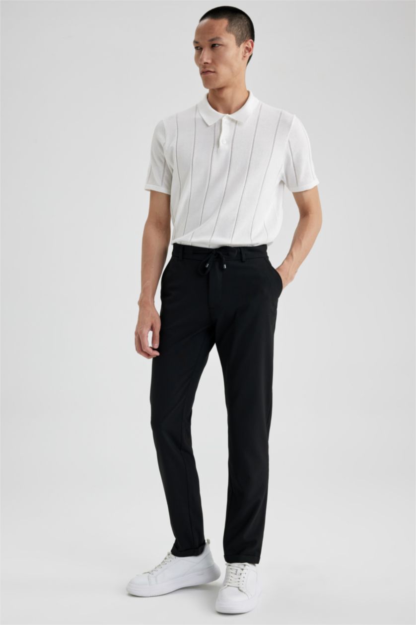 رجالي أسود بنطلون جوجر فيت