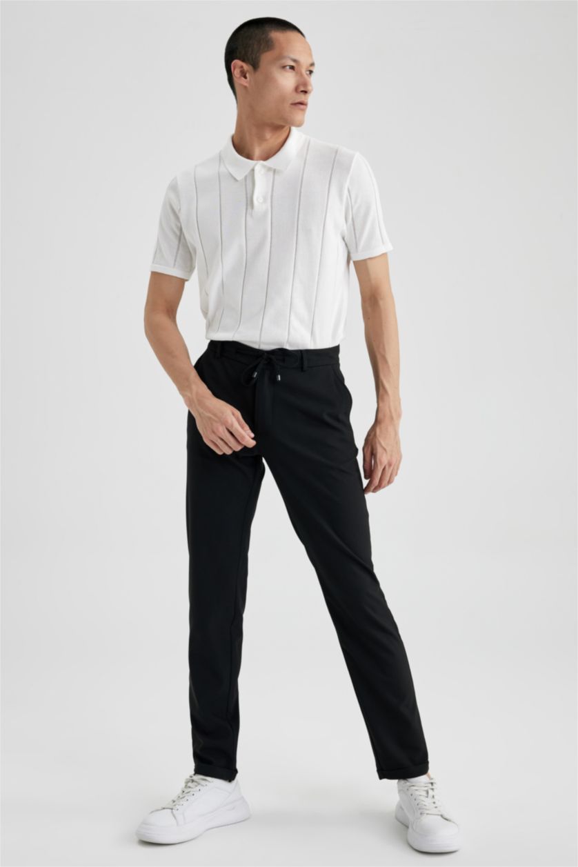 رجالي أسود بنطلون جوجر فيت