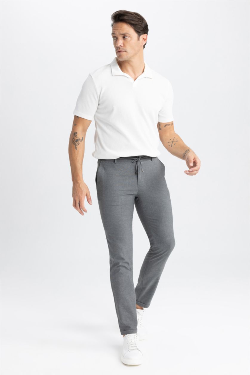 Erkek Gri Jogger Fıt Pantolon