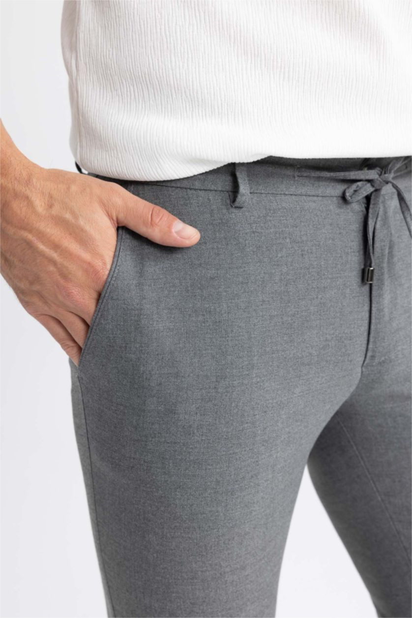 Erkek Gri Jogger Fıt Pantolon