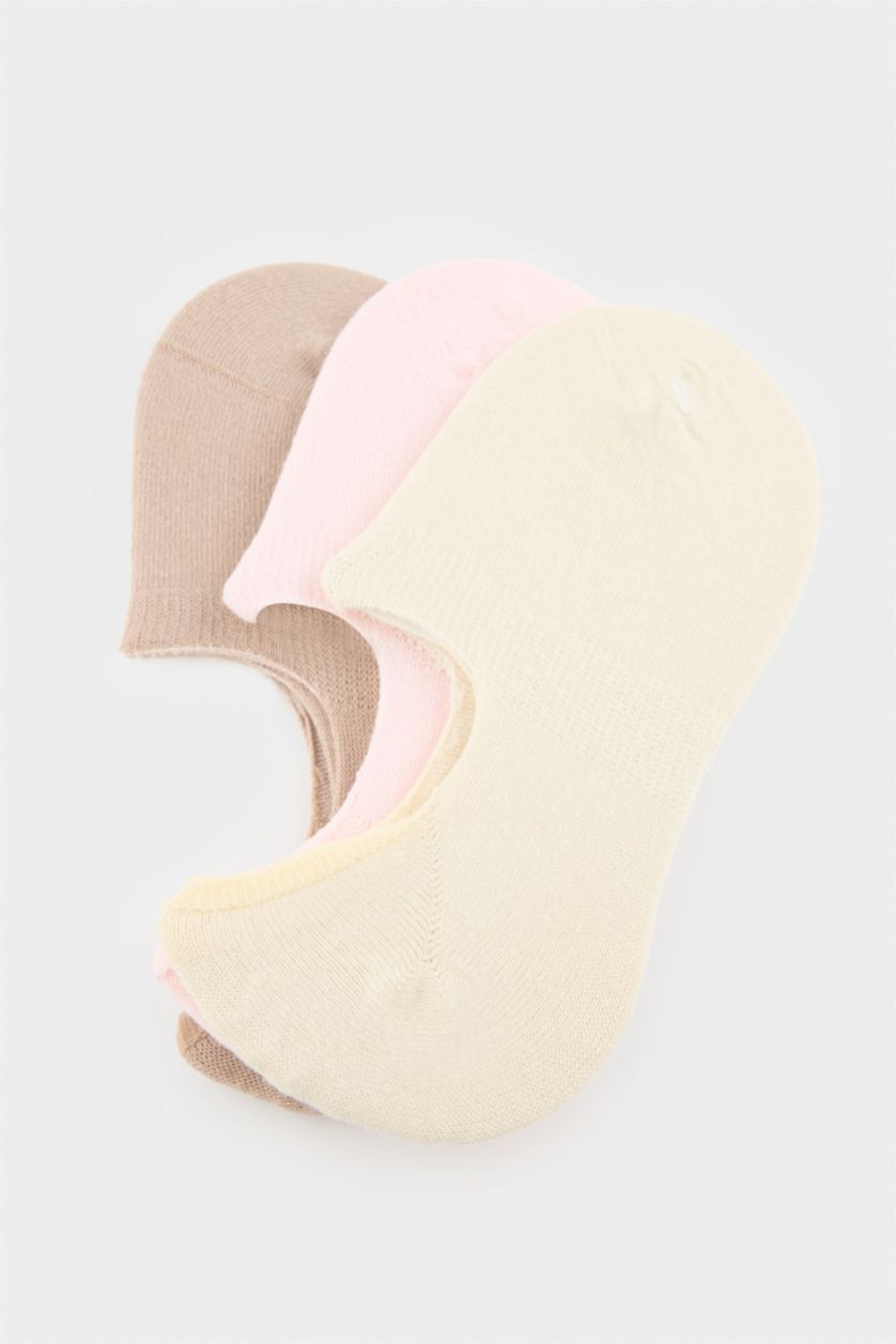 FEMME Rose Clair Lot de 3 Chaussettes courtes invisibles en coton pour femme