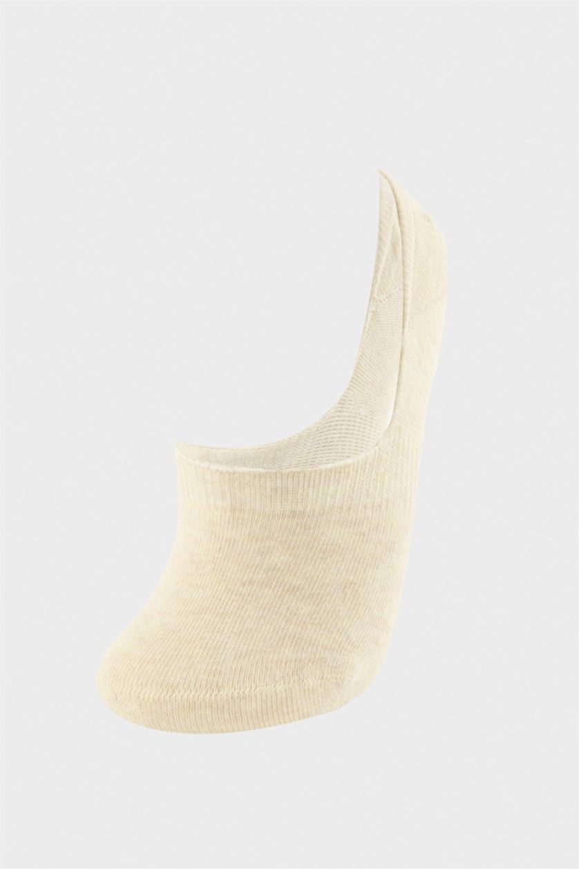 FEMME Jaune Clair Lot de 3 Chaussettes courtes invisibles en coton pour femme