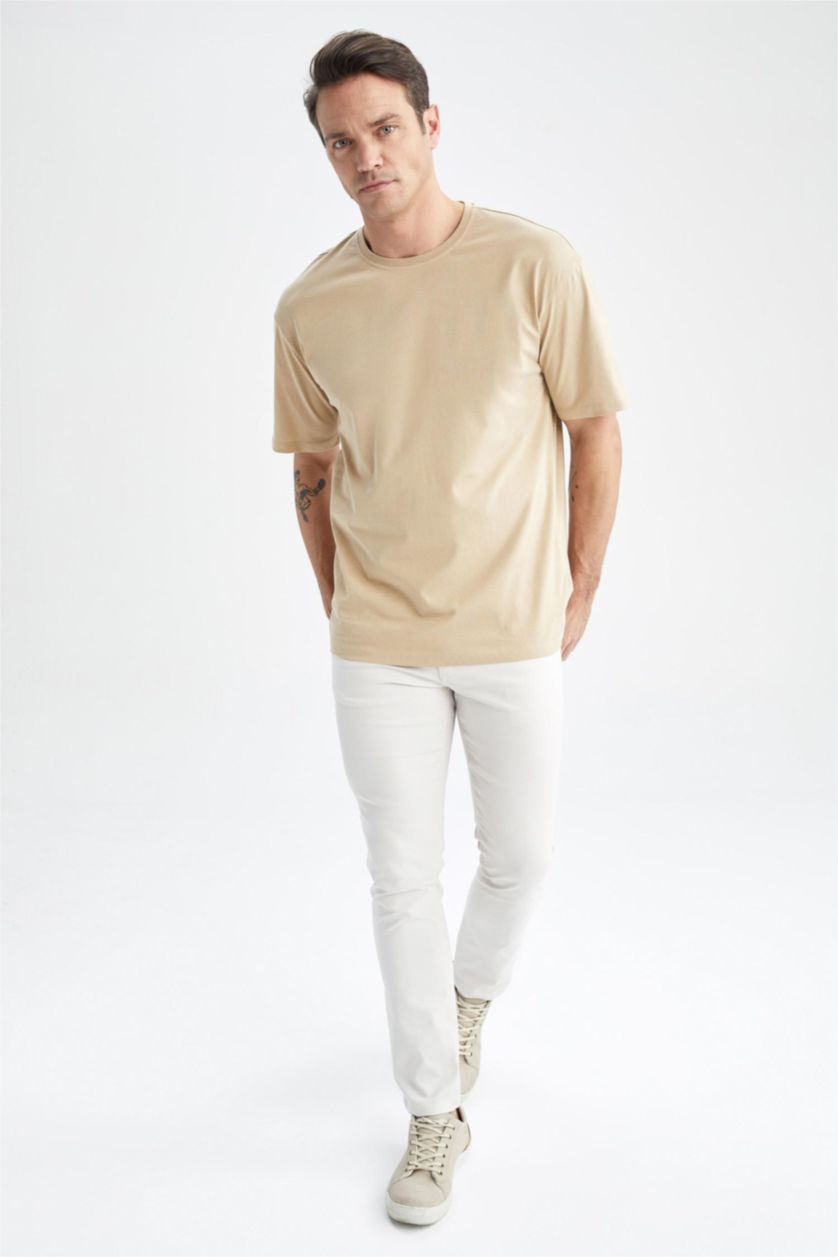 MAN Dark Sand Oversize Crew Neck T-Shirt