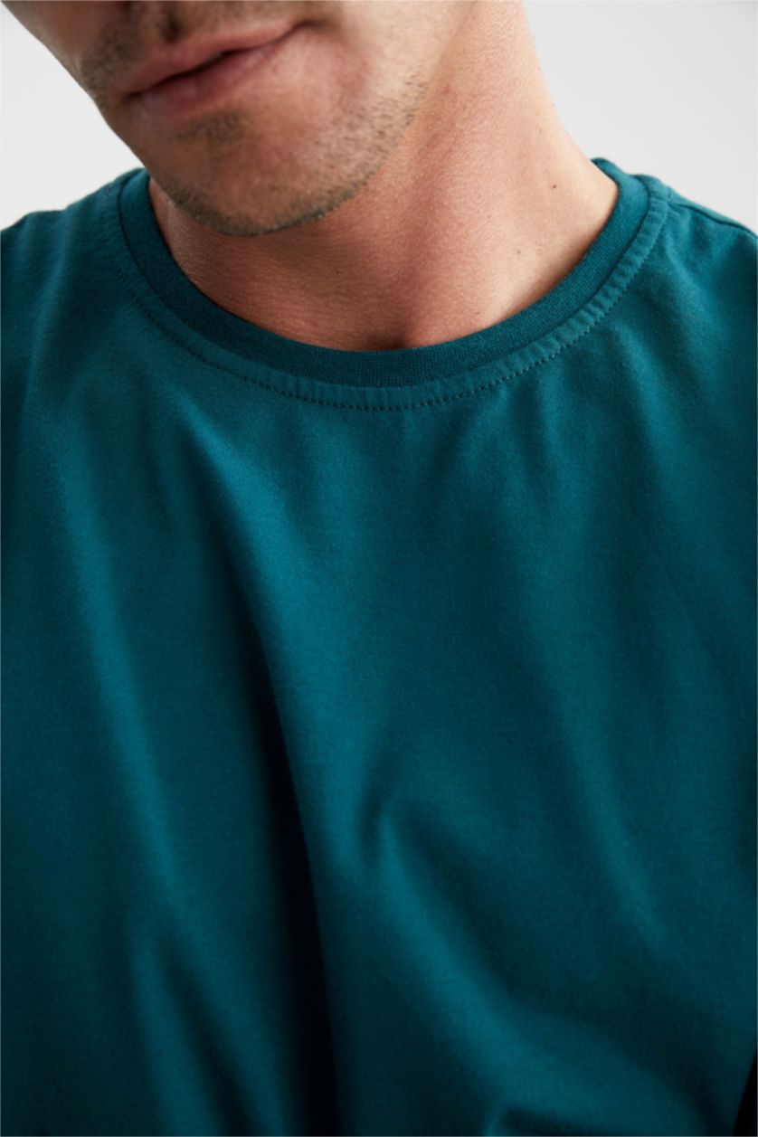 MAN Green Oversize Fit Crew Neck Short Sleeve Cotton T-Shirt