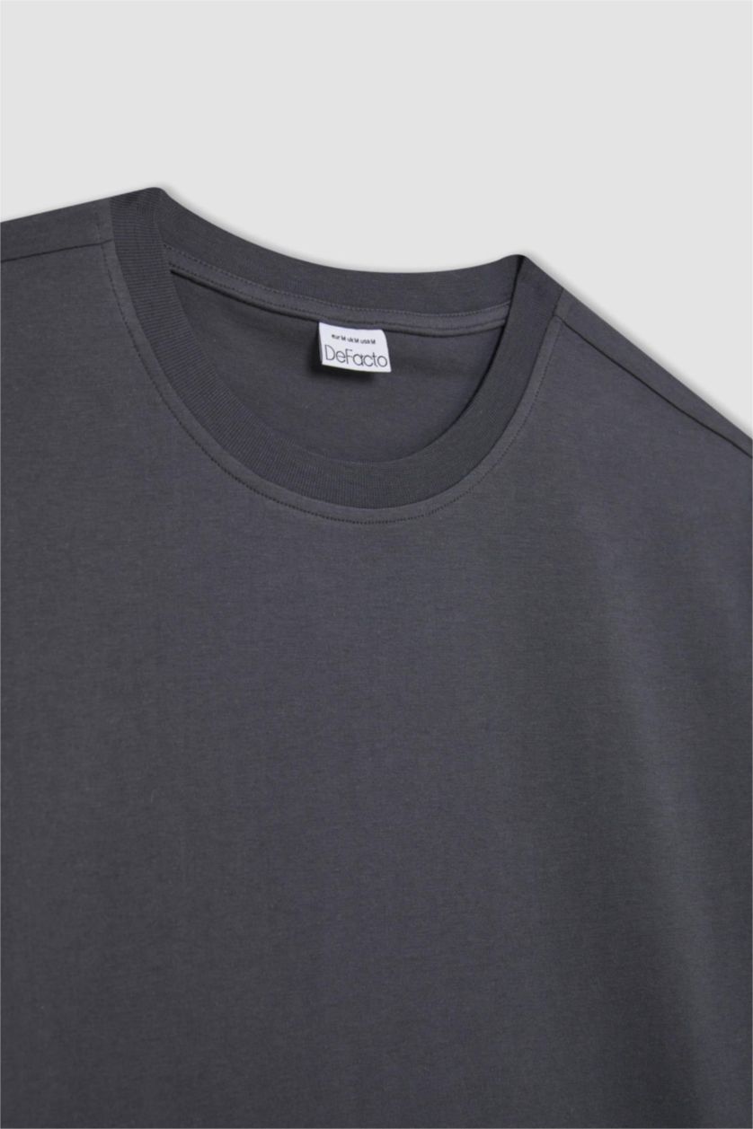 MAN Anthracite Oversize Fit Crew Neck Short Sleeve T-Shirt