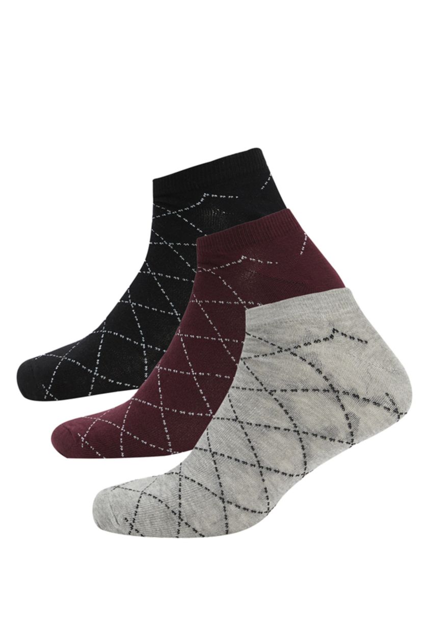 Erkek Karma Erkek Desenli 3'lü Patik Çorap