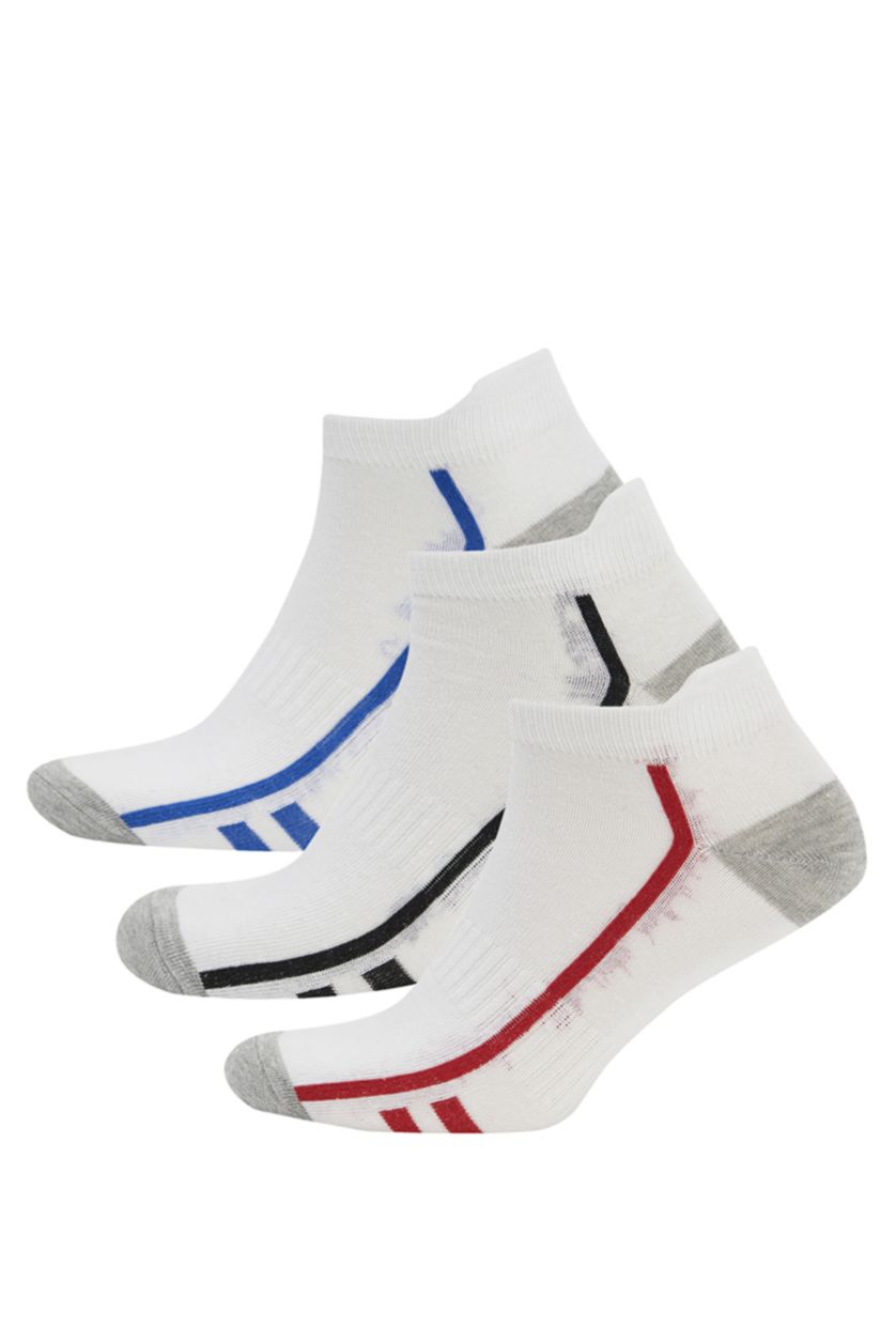 Мужчины Кремовый 3 piece Cotton Sports Socks