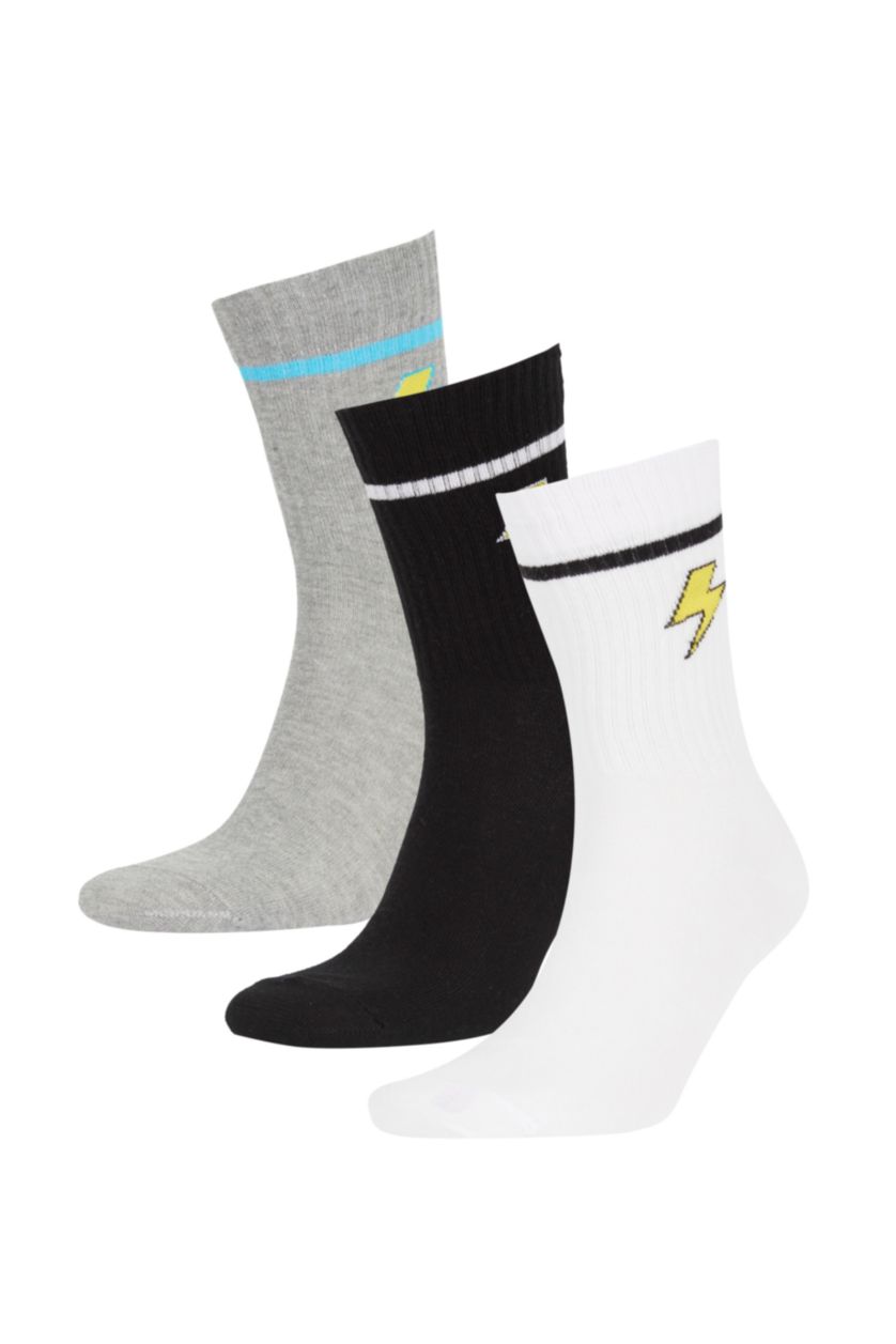 MAN Karma Defacto Fit Men's Cotton 3 Pack Long Socks