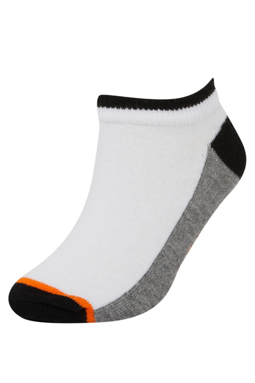 Boys & Teens White Boy Patterned 5 Pack Booties Socks