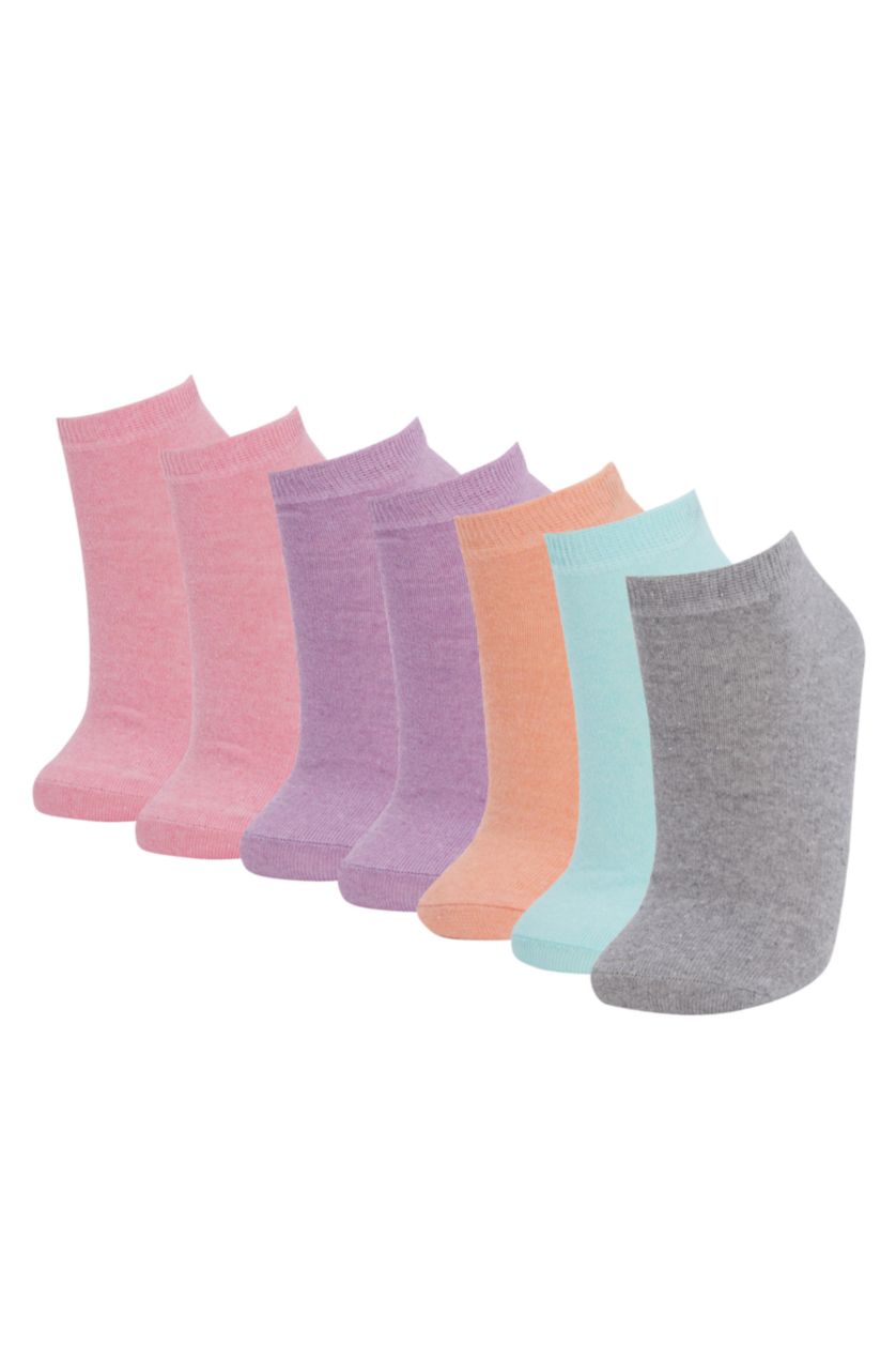 Women Fushsia 7 piece Short Socks