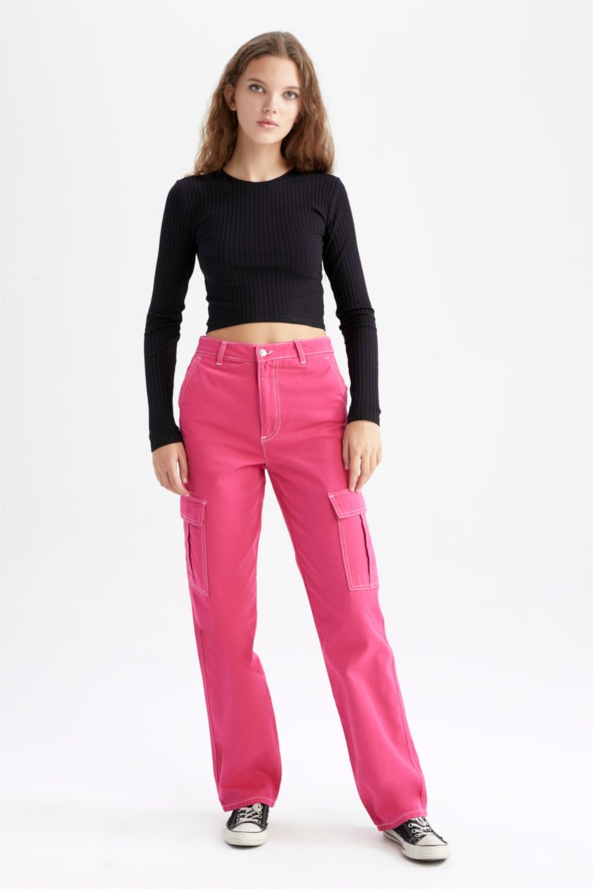 WOMAN Black Slim Fit Camisole Long Sleeve T-Shirt