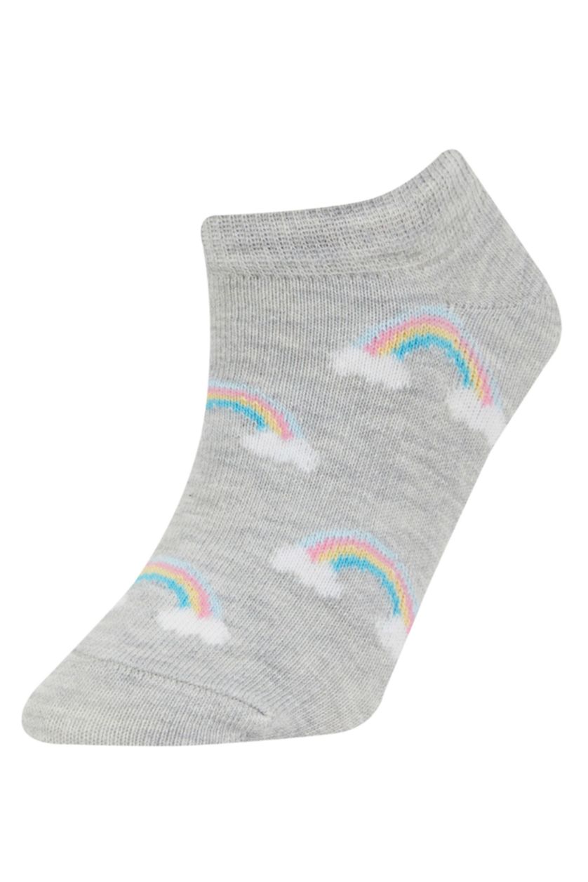 Kız Çocuk - Genç Kız Karma 5'li Pamuklu Patik Çorap Kız Çocuk