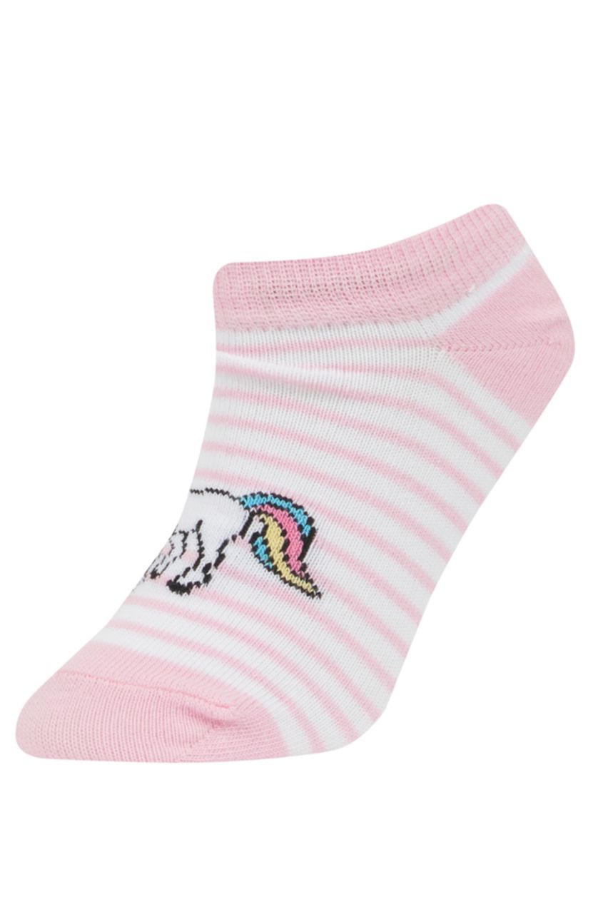 Kız Çocuk - Genç Kız Karma 5'li Pamuklu Patik Çorap Kız Çocuk