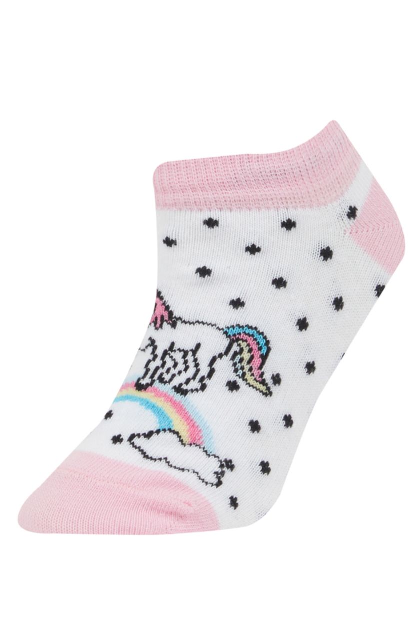 Kız Çocuk - Genç Kız Karma 5'li Pamuklu Patik Çorap Kız Çocuk