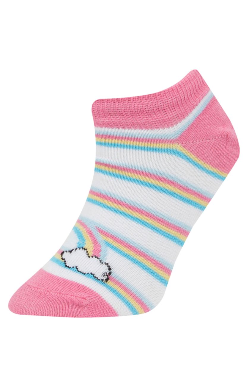 Kız Çocuk - Genç Kız Karma 5'li Pamuklu Patik Çorap Kız Çocuk