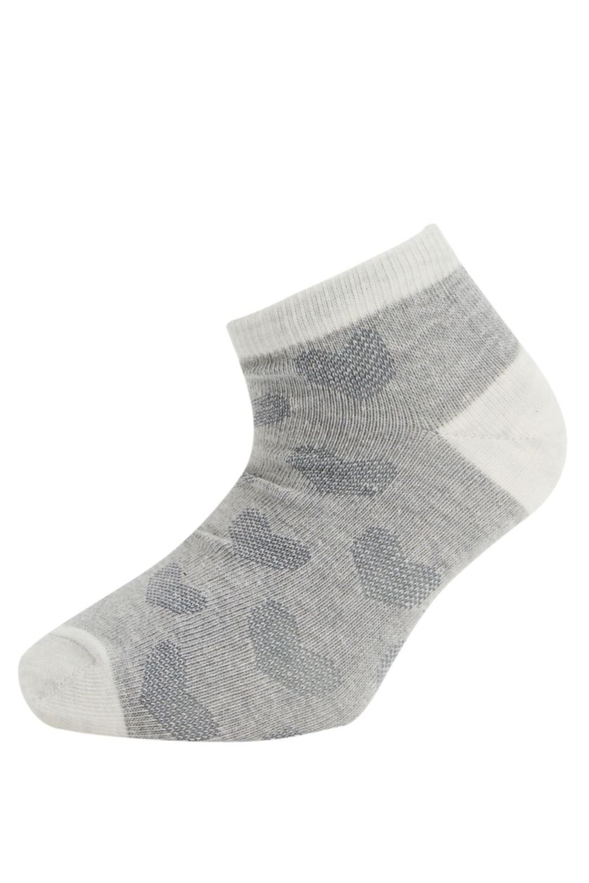 GIRLS & TEENS Grey Melange Girls' Cotton 7-Pack Short Socks