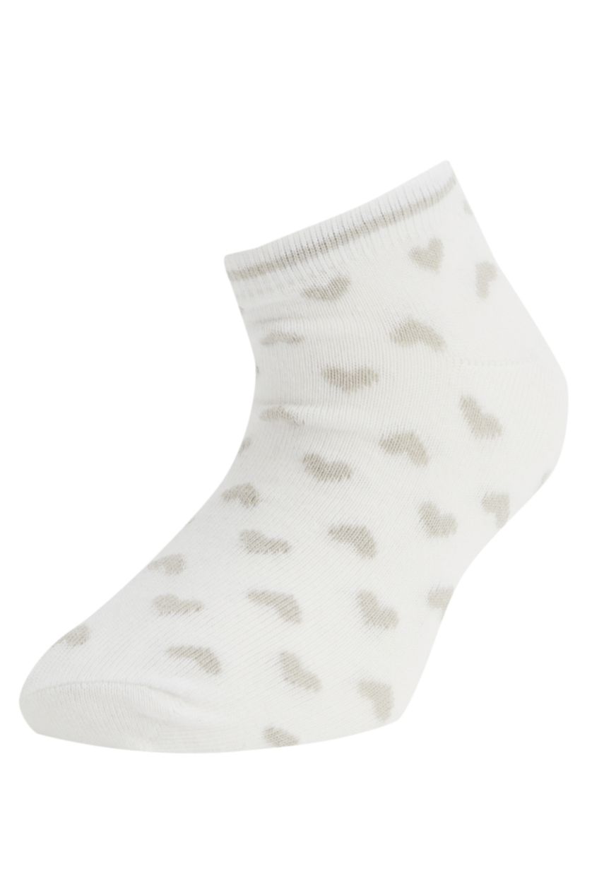 GIRLS & TEENS Grey Melange Girls' Cotton 7-Pack Short Socks