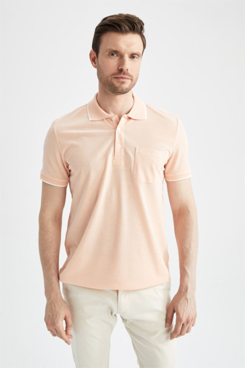 HOMME Bordeaux Polo Coupe Régulière Col Polo