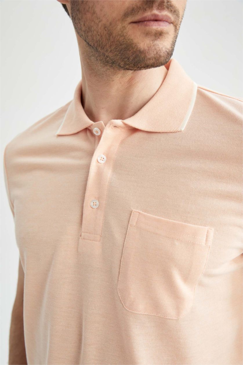 HOMME Bordeaux Polo Coupe Régulière Col Polo