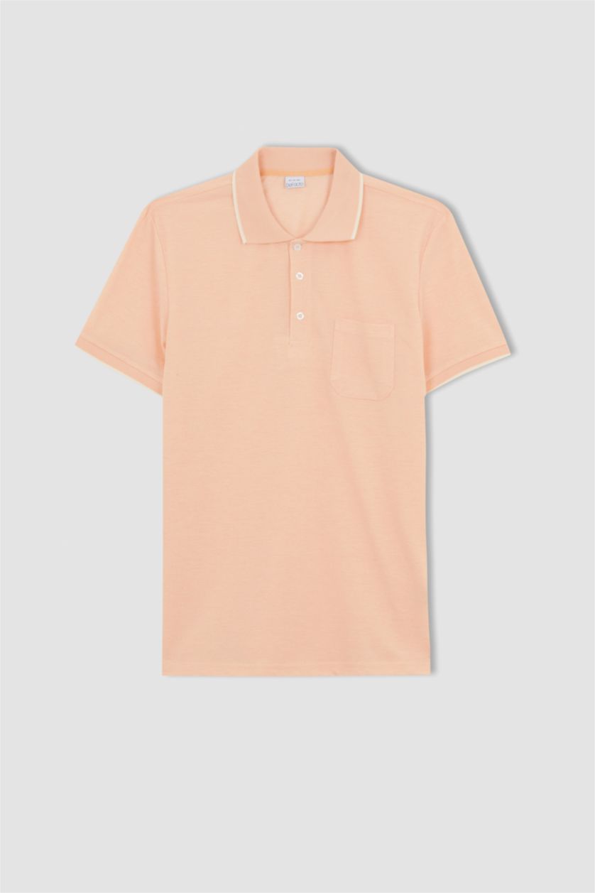 HOMME Bordeaux Polo Coupe Régulière Col Polo