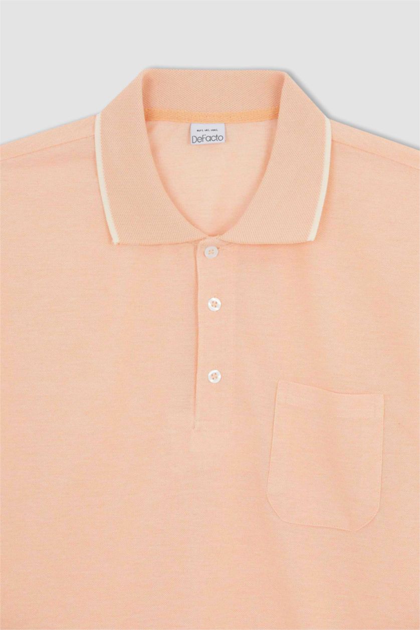 HOMME Bordeaux Polo Coupe Régulière Col Polo