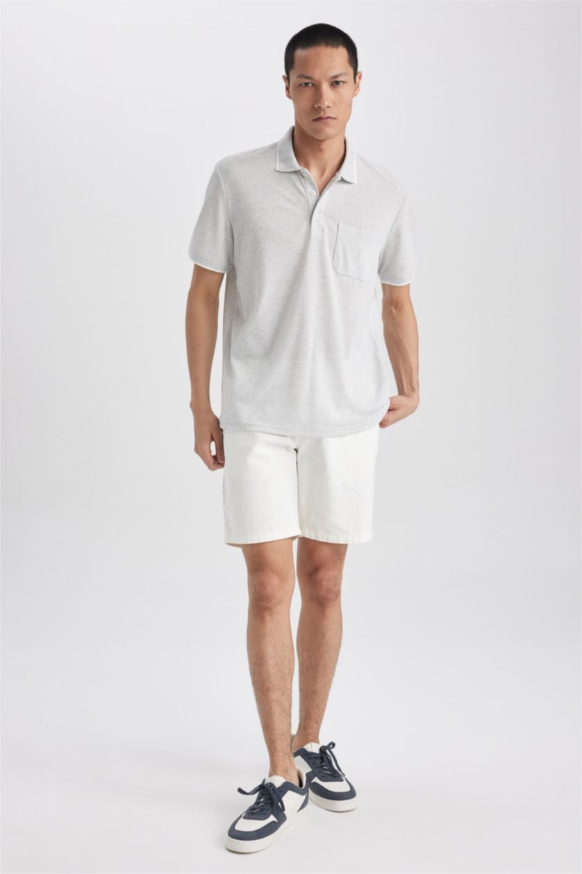 MAN Grey Melange Regular Fit Short Sleeve T-Shirt